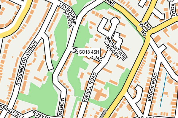 SO18 4SH map - OS OpenMap – Local (Ordnance Survey)