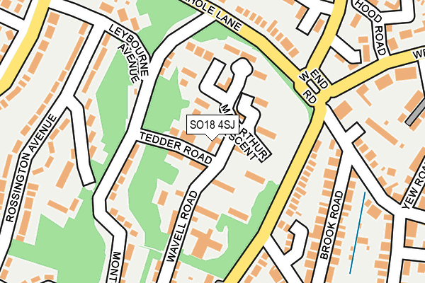 SO18 4SJ map - OS OpenMap – Local (Ordnance Survey)