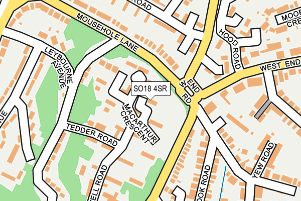 SO18 4SR map - OS OpenMap – Local (Ordnance Survey)