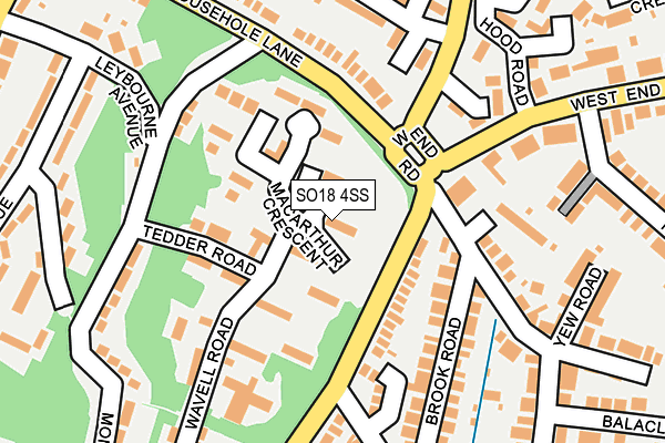 SO18 4SS map - OS OpenMap – Local (Ordnance Survey)