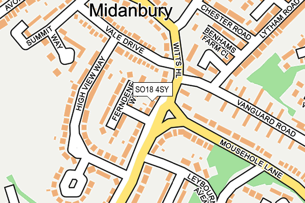 SO18 4SY map - OS OpenMap – Local (Ordnance Survey)