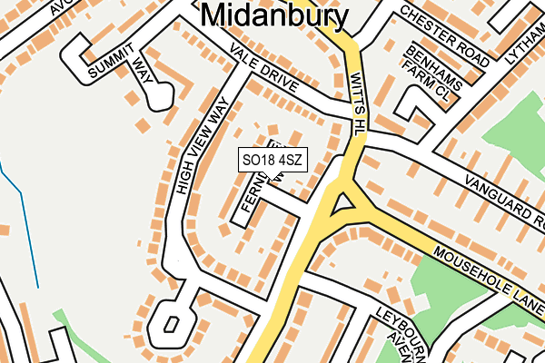 SO18 4SZ map - OS OpenMap – Local (Ordnance Survey)