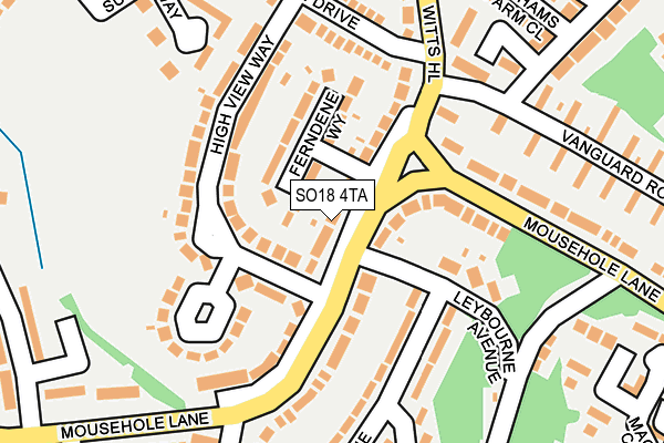 SO18 4TA map - OS OpenMap – Local (Ordnance Survey)
