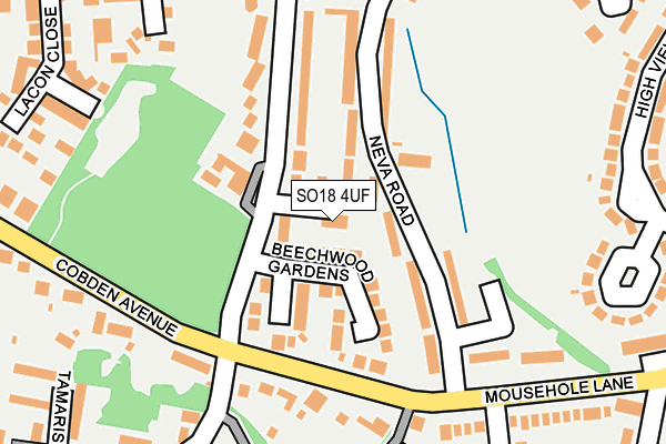 SO18 4UF map - OS OpenMap – Local (Ordnance Survey)