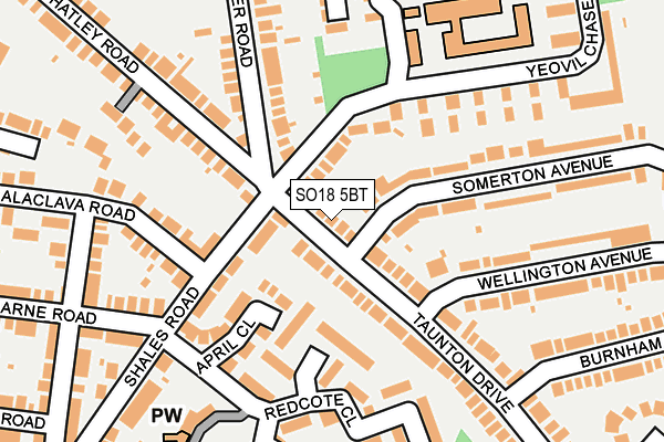 SO18 5BT map - OS OpenMap – Local (Ordnance Survey)