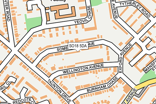 SO18 5DA map - OS OpenMap – Local (Ordnance Survey)