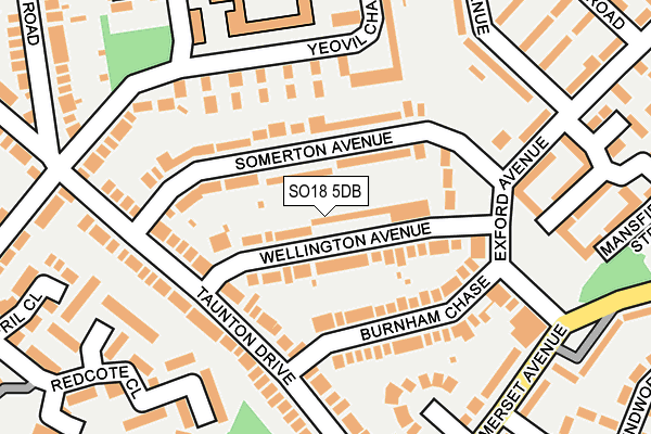 SO18 5DB map - OS OpenMap – Local (Ordnance Survey)