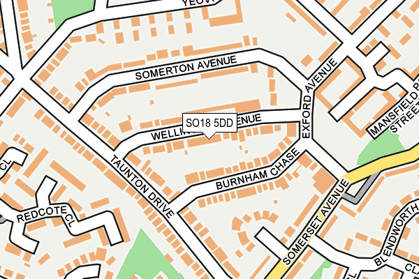 SO18 5DD map - OS OpenMap – Local (Ordnance Survey)