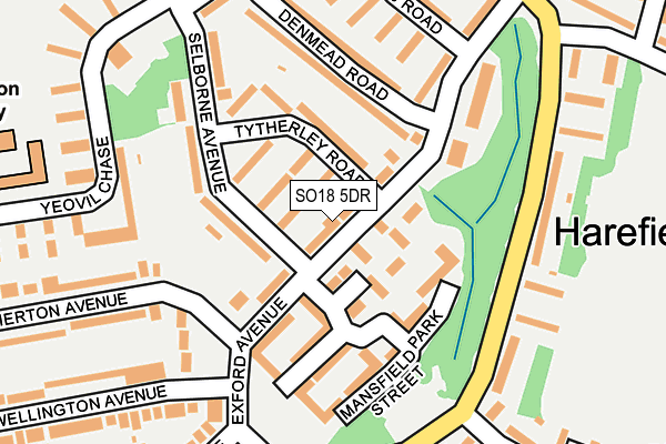 SO18 5DR map - OS OpenMap – Local (Ordnance Survey)