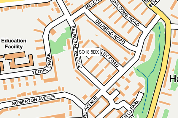 SO18 5DX map - OS OpenMap – Local (Ordnance Survey)