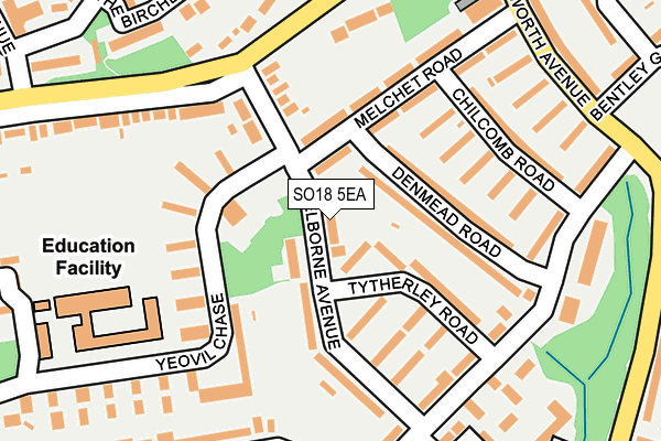 SO18 5EA map - OS OpenMap – Local (Ordnance Survey)