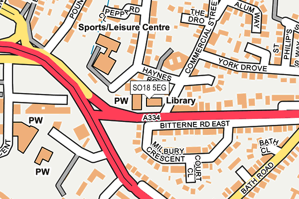 SO18 5EG map - OS OpenMap – Local (Ordnance Survey)