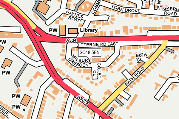 SO18 5EN map - OS OpenMap – Local (Ordnance Survey)