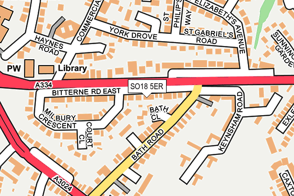 SO18 5ER map - OS OpenMap – Local (Ordnance Survey)