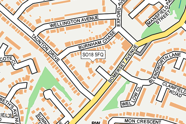 SO18 5FQ map - OS OpenMap – Local (Ordnance Survey)