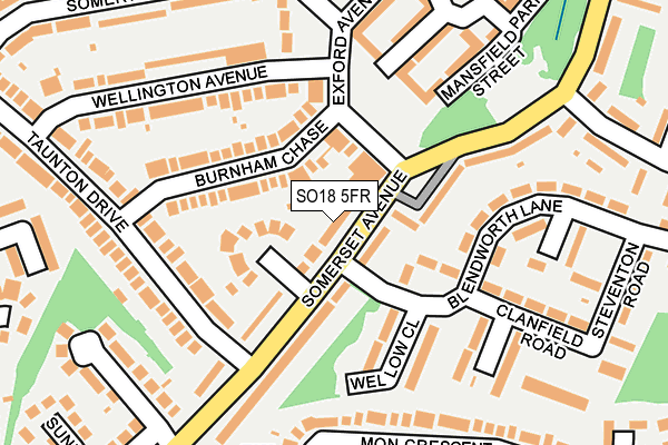 SO18 5FR map - OS OpenMap – Local (Ordnance Survey)