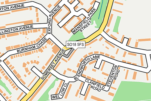 SO18 5FS map - OS OpenMap – Local (Ordnance Survey)