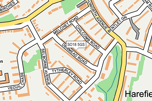 SO18 5GS map - OS OpenMap – Local (Ordnance Survey)