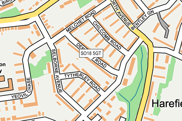 SO18 5GT map - OS OpenMap – Local (Ordnance Survey)