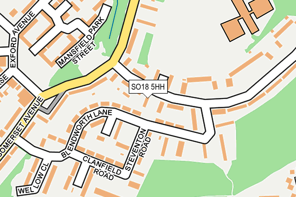 SO18 5HH map - OS OpenMap – Local (Ordnance Survey)