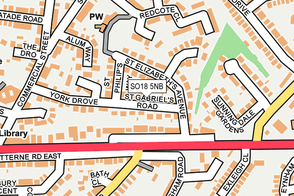 SO18 5NB map - OS OpenMap – Local (Ordnance Survey)