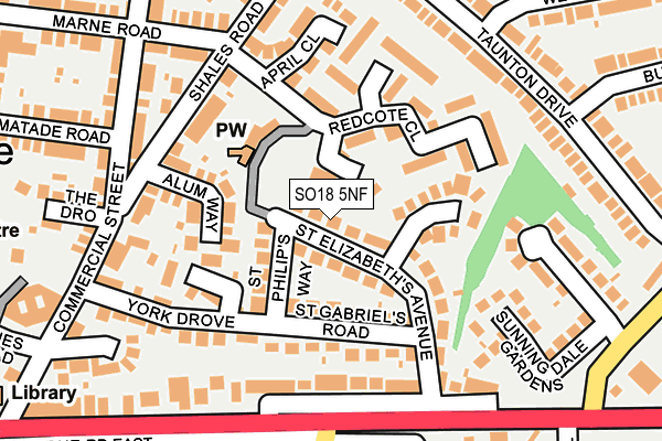 SO18 5NF map - OS OpenMap – Local (Ordnance Survey)