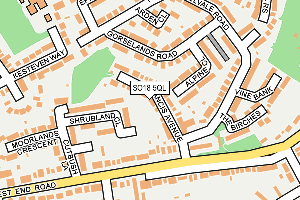 SO18 5QL map - OS OpenMap – Local (Ordnance Survey)