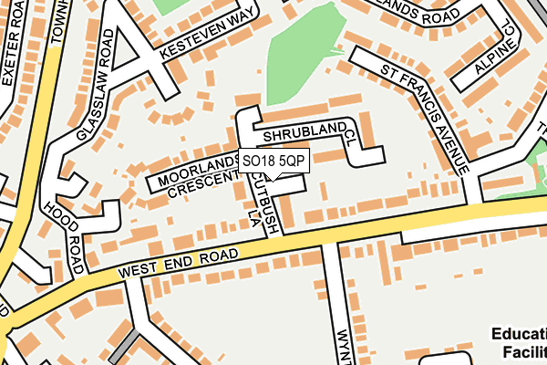 SO18 5QP map - OS OpenMap – Local (Ordnance Survey)