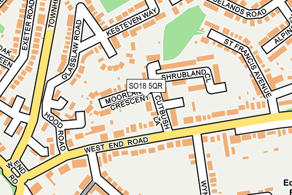 SO18 5QR map - OS OpenMap – Local (Ordnance Survey)