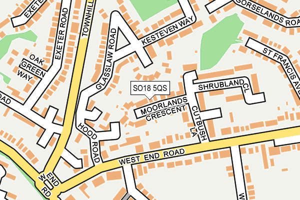 SO18 5QS map - OS OpenMap – Local (Ordnance Survey)