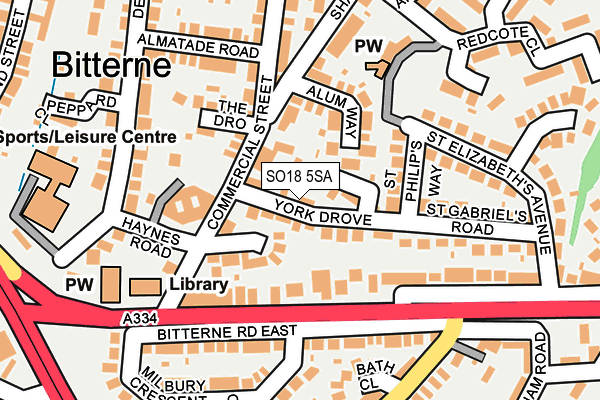 SO18 5SA map - OS OpenMap – Local (Ordnance Survey)