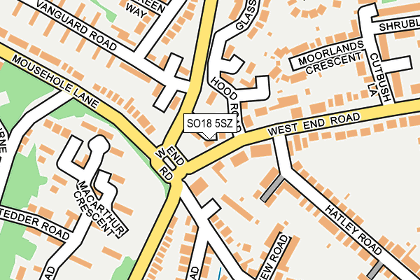 SO18 5SZ map - OS OpenMap – Local (Ordnance Survey)