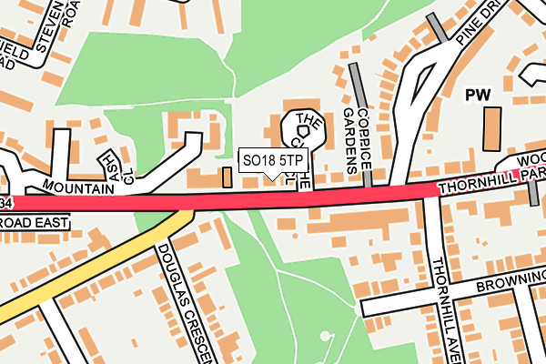 SO18 5TP map - OS OpenMap – Local (Ordnance Survey)