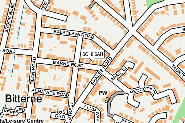 SO18 6AH map - OS OpenMap – Local (Ordnance Survey)