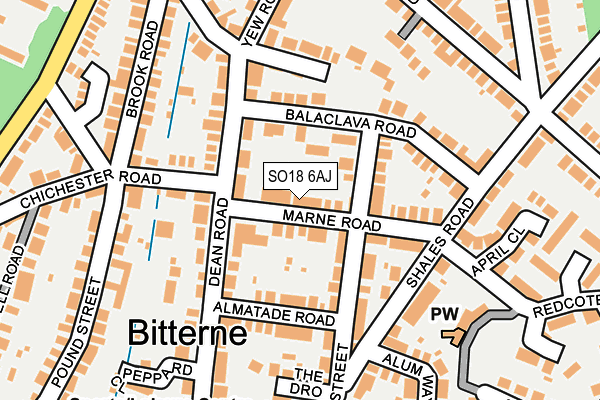 SO18 6AJ map - OS OpenMap – Local (Ordnance Survey)