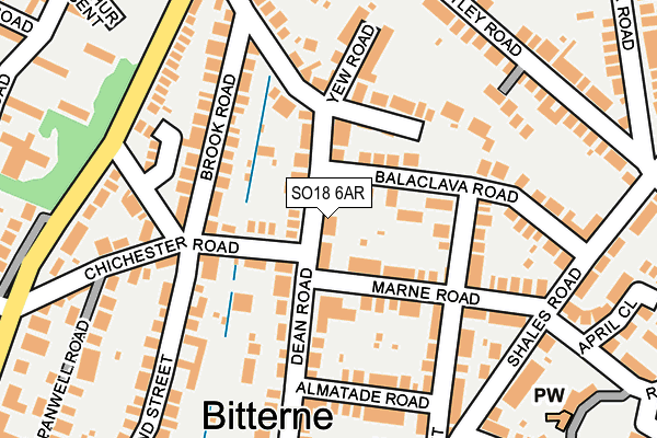 SO18 6AR map - OS OpenMap – Local (Ordnance Survey)