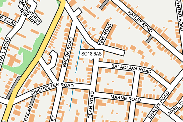 SO18 6AS map - OS OpenMap – Local (Ordnance Survey)