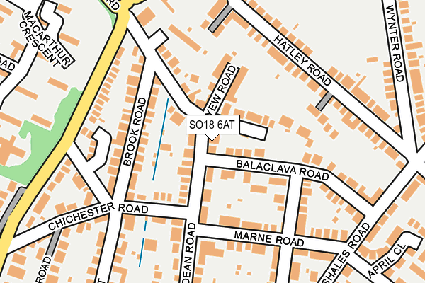 SO18 6AT map - OS OpenMap – Local (Ordnance Survey)