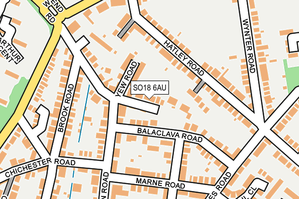 SO18 6AU map - OS OpenMap – Local (Ordnance Survey)