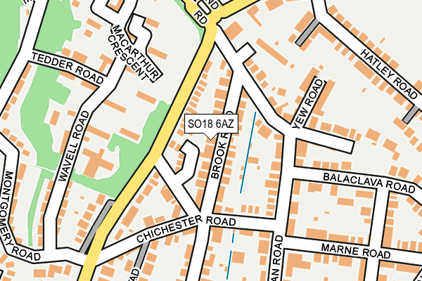 SO18 6AZ map - OS OpenMap – Local (Ordnance Survey)