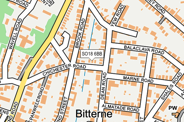 SO18 6BB map - OS OpenMap – Local (Ordnance Survey)