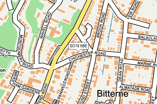 SO18 6BE map - OS OpenMap – Local (Ordnance Survey)