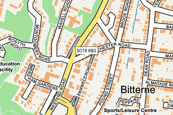 SO18 6BG map - OS OpenMap – Local (Ordnance Survey)