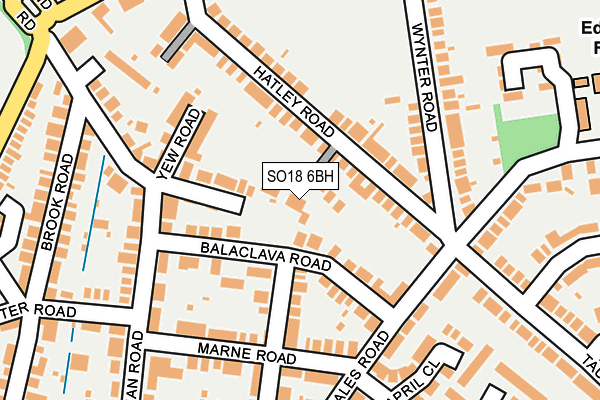 SO18 6BH map - OS OpenMap – Local (Ordnance Survey)