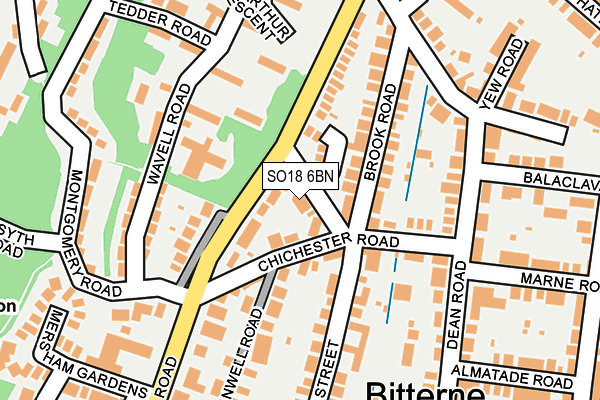 SO18 6BN map - OS OpenMap – Local (Ordnance Survey)