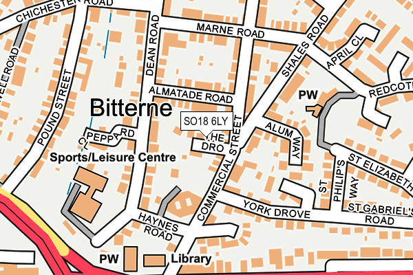 SO18 6LY map - OS OpenMap – Local (Ordnance Survey)