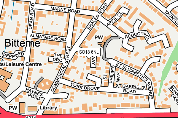 SO18 6NL map - OS OpenMap – Local (Ordnance Survey)