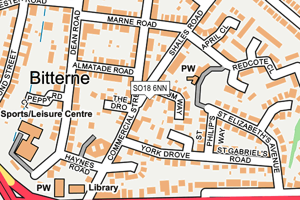 SO18 6NN map - OS OpenMap – Local (Ordnance Survey)