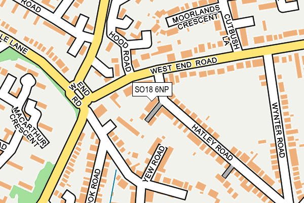 SO18 6NP map - OS OpenMap – Local (Ordnance Survey)
