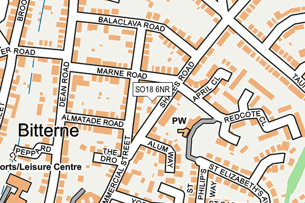 SO18 6NR map - OS OpenMap – Local (Ordnance Survey)